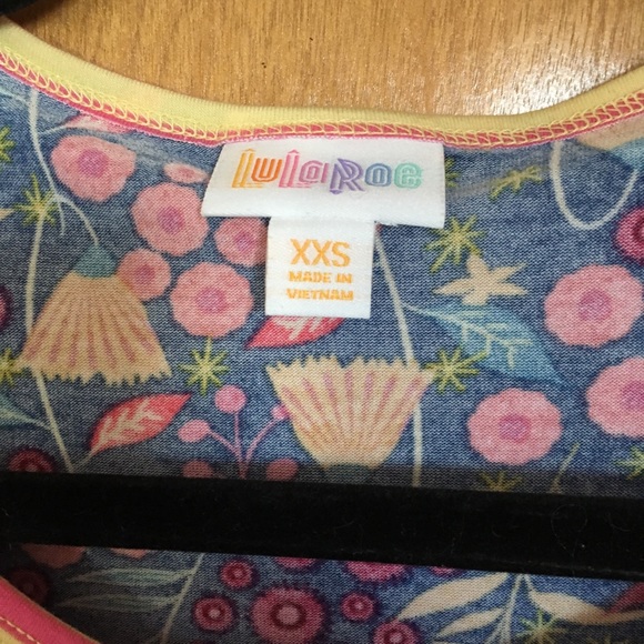 XXS Floral & Striped LuLaRoe Irma Tunic - BNWT - Picture 8 of 9